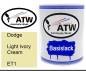 Preview: Dodge, Light Ivory Cream, ET1: 1L Lackdose, von ATW Autoteile West.